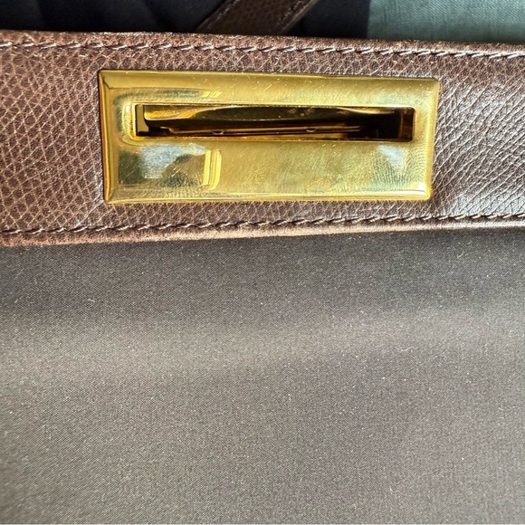 VTG Donna Karan Shoulder/Crossbody Bag~Brown - Picture 9 of 12